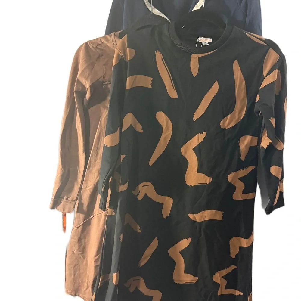 Tottini NWOT Black, Brown, Navy Patterned Dress bundle of 3